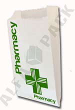 Alfa Pack Modern RX (pharmacy) paper bag.